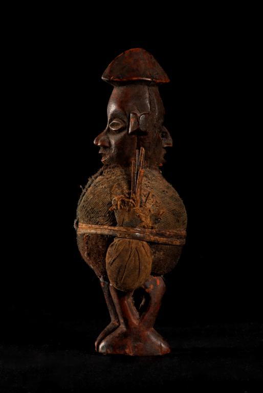 Statuette janus (profil) - (Ba)Yaka - Angola 172.jpg - Statuette janus "phuungu"? (profil) - (Ba)Yaka - Angola 172